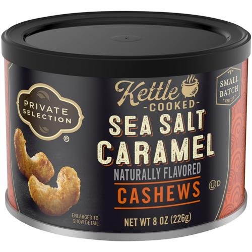 Private Selection Kettle Cooked Sea Salted Caramel Cashews 8 oz