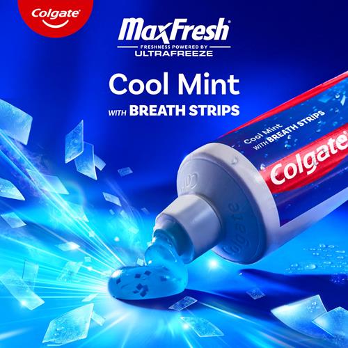 Colgate Maxfresh Cool Mint Toothpaste, Fresh Breath Toothpaste With Fluoride And Hundreds Of Mini Breath Strips, Leaves Mouth Feeling Refreshed For Hours, 6.3 Oz