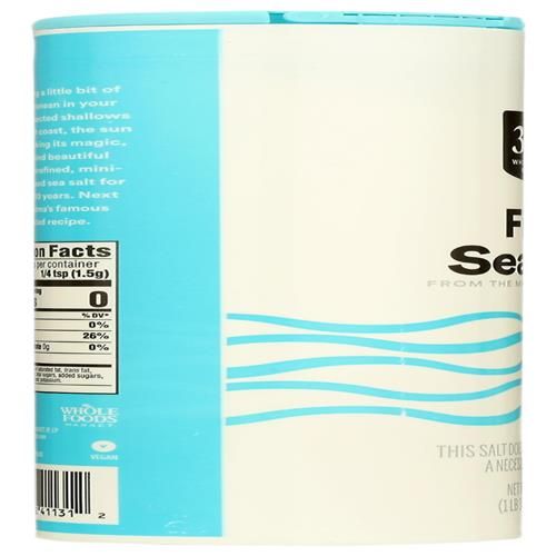 Whole Foods Market, Sea Salt Fine, 26.5 Oz
