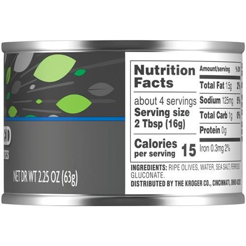 Kroger Sliced Black Ripe Olives 2.25 oz