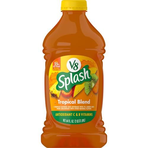 V8 Splash Tropical Blend Flavored Juice Beverage, 64 Fl Oz Bottle