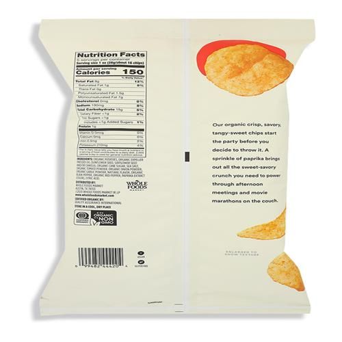 Whole Foods Market Chip Potato Classic Barbeque Organic, 5 Ounce