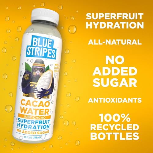 Blue Stripes Just Cacao Cacao Water, 10 Fz