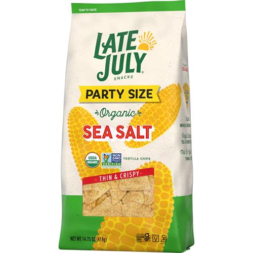 Late July Snacks Thin And Crispy Organic Tortilla Chips Sea Salt, 14.75 Oz