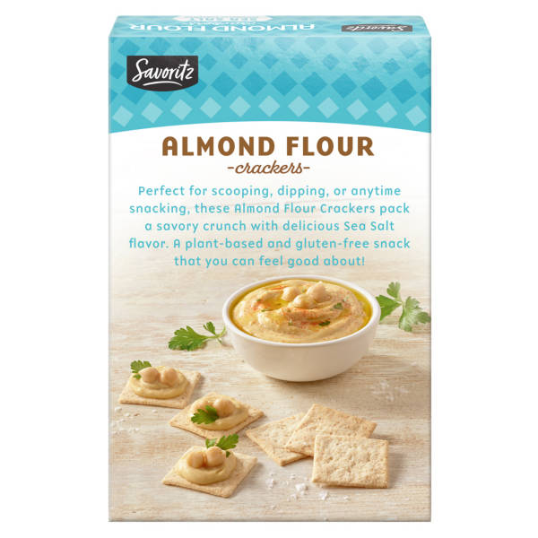 Savoritz Sea Salt Flavored Almond Flour Crackers, 4.25 oz