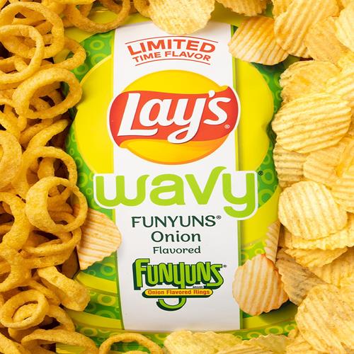 Lays Wavy Funyuns Onion Flavored Potato Chips Ranch, 7.5 Oz