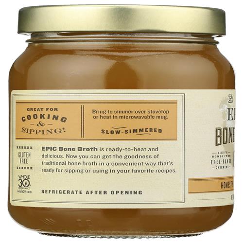 Epic Artisanal Bone Broth, Homestyle Savory Chicken, 14 Oz.