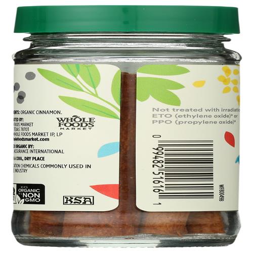 Whole Foods Market Organic Cinnamon Sticks, 1.02 Ounce