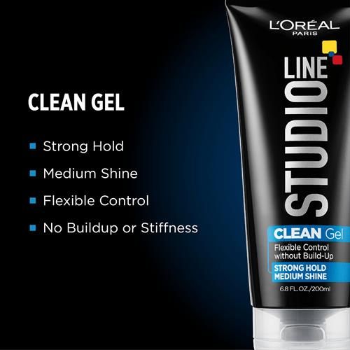 Loreal Paris Studio Line Clear Minded Clean Gel - Strong Hold 6.8 Fl; Oz.