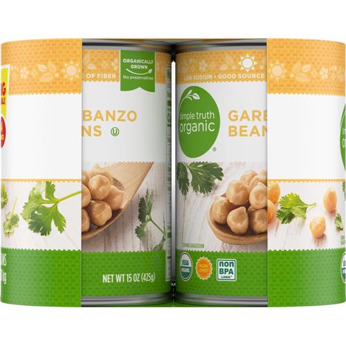 Simple Truth Organic Garbanzo Beans 4 ct / 15 oz