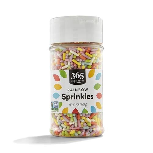 Whole Foods Market, Rainbow Sprinkles, Vegan, 2.75 Ounce
