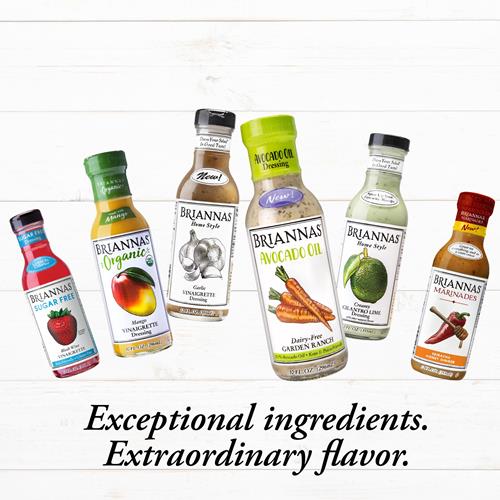 Briannas - Home Style Classic Buttermilk Ranch Dressing – Fine Salad Dressing Made With Premium Ingredients - Gluten Free, Kosher, & Low Sugar Dressing - 12 Oz. Bottle