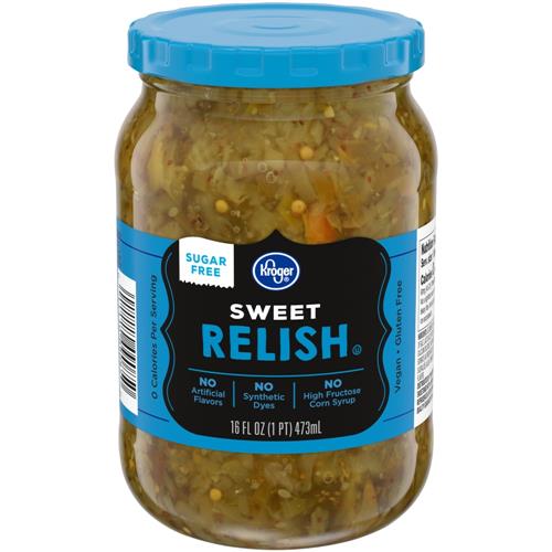 Kroger Sugar Free Sweet Pickle Relish 16 fl oz