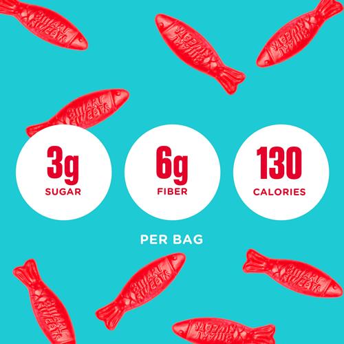 Smartsweets , Sweet Fish, Candy With Low Sugar (3G), Plant-Based, Free From Sugar Alcohols, 1.8 Oz, Berry