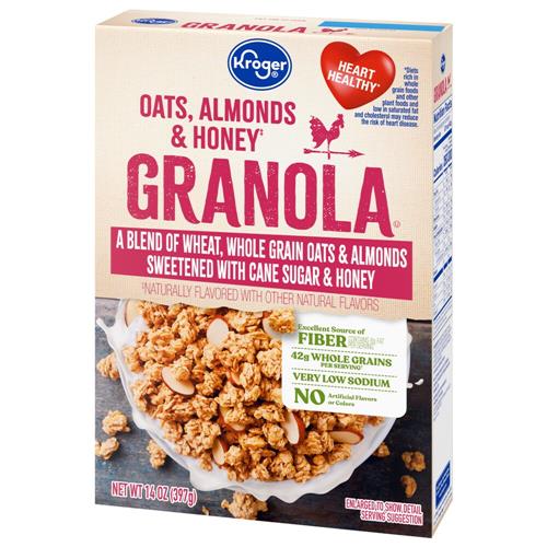 Kroger Oats Almonds & Honey Granola 14 oz