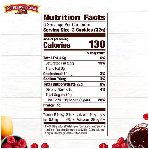 Pepperidge Farm Verona Apricot Raspberry Thumbprint Cookies, 6.75 Oz. Bag