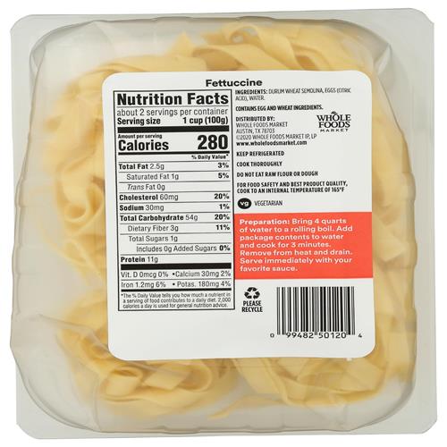 Whole Foods Market, Fettuccine Nest, 8 Ounce