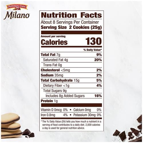 Pepperidge Farm Milano Cookies, Raspberry Chocolate, 7 Oz. Bag