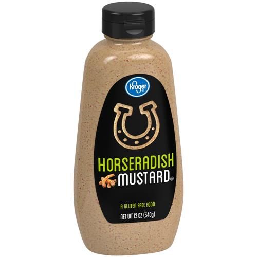 Kroger Horseradish Mustard Bottle 12 oz