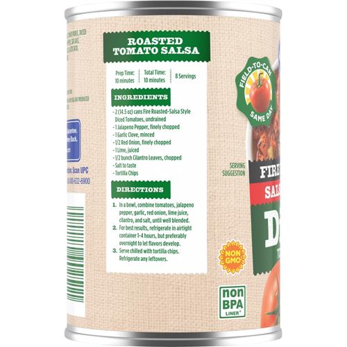 Kroger Salsa Style Fire Roasted Diced Tomatoes 14.5 oz