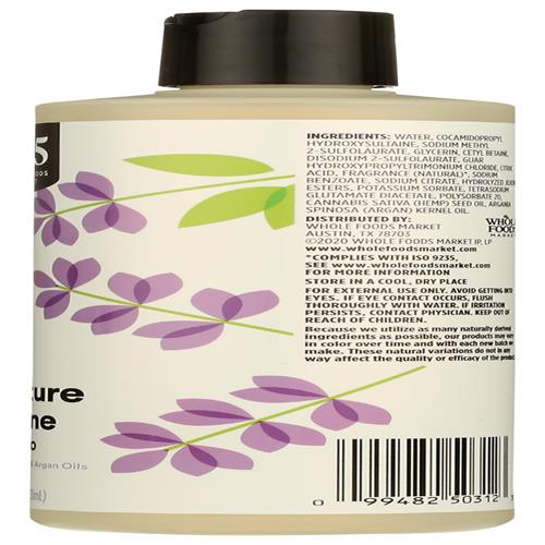 Whole Foods Market Moisture & Shine Shampoo, Lavender, 16 Fl Oz