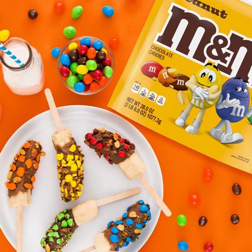 M&Ms Summer Peanut Milk Chocolate Candy, Party Size, 38 Oz Resealable Bulk Candy Bag