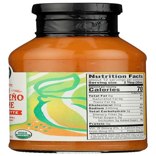 Whole Foods Market Organic Jalapeno And Lime Vinaigrette, 12 Fz