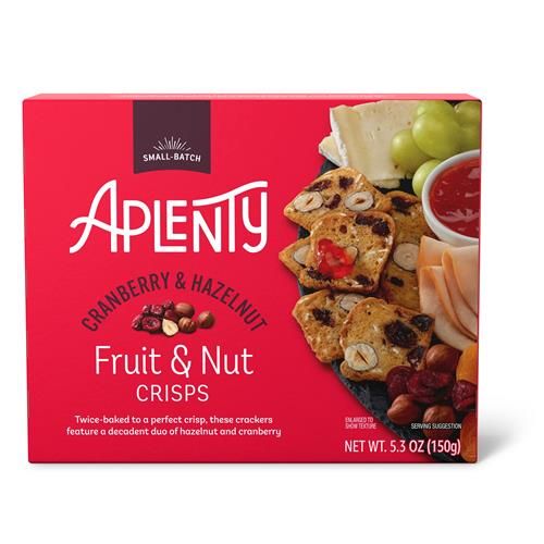 Aplenty Fruit & Nut Crisps, Cranberry & Hazelnut, 5.3 Oz