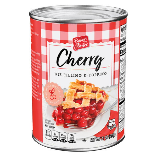 Baker's Corner Cherry Pie  Filling and Topping, 21 oz