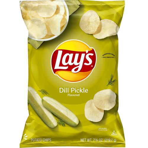 Lays Potato Chips Dill Pickle Flavor, 7.75 Oz