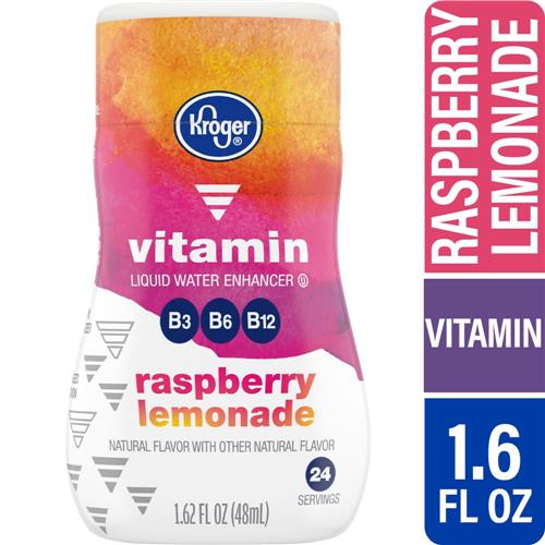 Kroger Vitamin Raspberry Lemonade Water Enhancer Bottle 1.62 fl oz