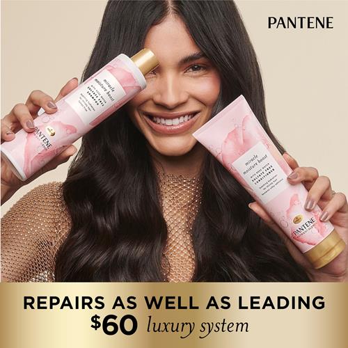 Pantene Nutrient Blends Miracle Moisture Boost Rose Water Conditioner For Dry Hair, Sulfate Free, 8 Fl Oz