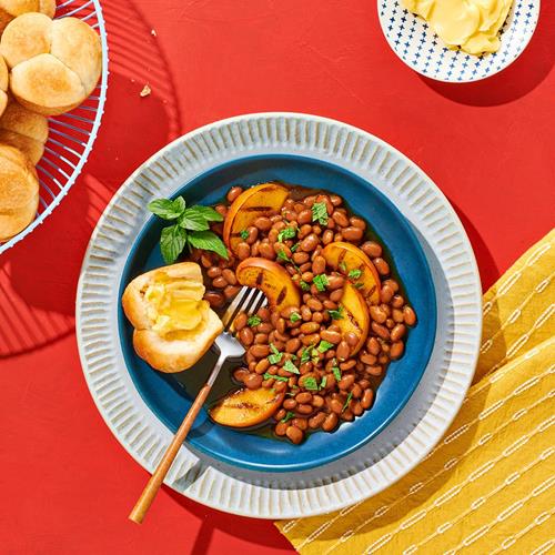 Bushs Canned Bourbon And Brown Sugar Grillin Beans, Plant-Based Protein, Good Source Of Fiber, Vegetarian, Fat Free, Gluten Free, 22 Oz