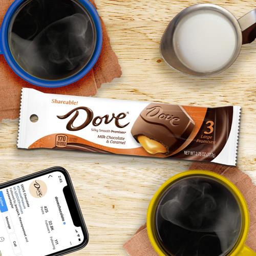 Dove Large Promises Milk Chocolate Caramel Candy, 2.75 Oz Pack