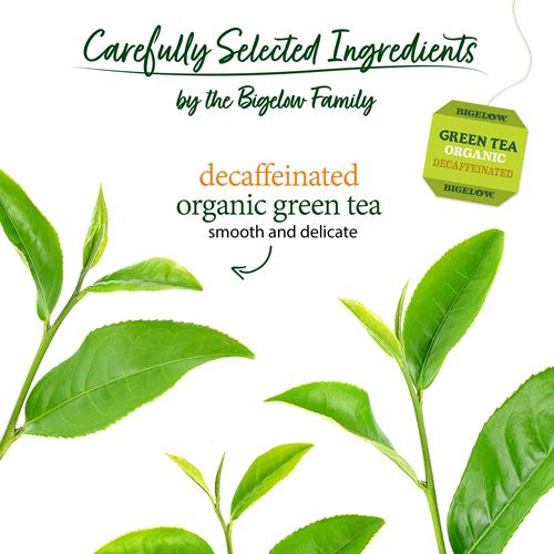 Bigelow Tea Decaffeinated Organic Green Tea Bags, 40 Ct