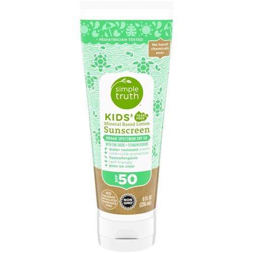Simple Truth Kids Mineral Based Sunscreen Lotion SPF 50 8 fl oz