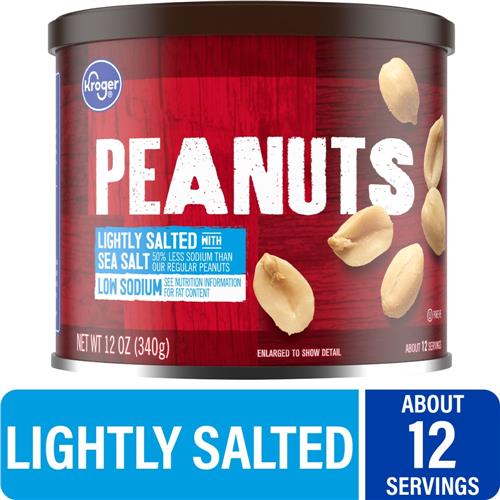 Kroger Lightly Salted Peanuts 12 oz