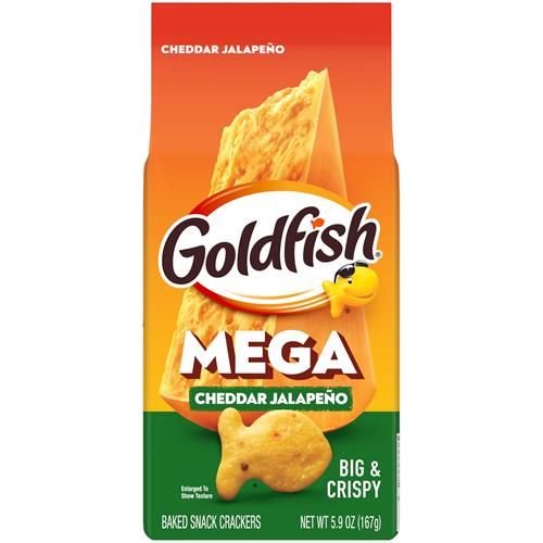 Goldfish Mega Bites, Cheddar Jalapeno Crackers, 5.9 Oz Bag