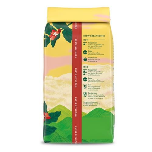 Starbucks Ground Coffee, Medium Light Roast Coffee, Mountain Blend, 100% Arabica, Limited Edition, 1 Bag (10 Oz)