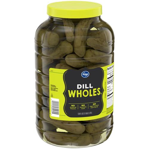 Kroger Whole Dill Pickles 1 gal