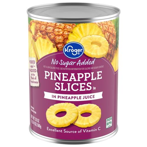 Kroger Canned Pineapple Slices in Pineapple Juice 20 oz