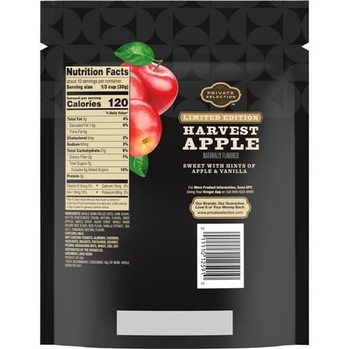 Private Selection Harvest Apple Spiced Apple Crisp Granola Cereal Clusters 11 oz