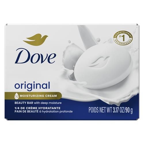 Dove Beauty Bar Gentle Skin Cleanser Original Moisturizing For Gentle Soft Skin Care Made With 1/4 Moisturizing Cream 3.17 Oz