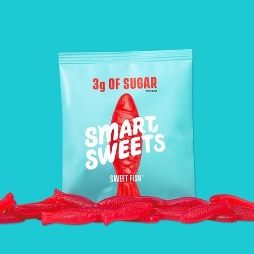 Smartsweets , Sweet Fish, Candy With Low Sugar (3G), Plant-Based, Free From Sugar Alcohols, 1.8 Oz, Berry