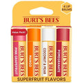 Burts Bees Lip Balm - Pink Grapefruit, Mango, Coconut & Pear, And Pomegranate Pack, Lip Moisturizer With Beeswax, Tint-Free, Natural Origin Conditioning Treatment, 4 Tubes, 0.15 Oz.