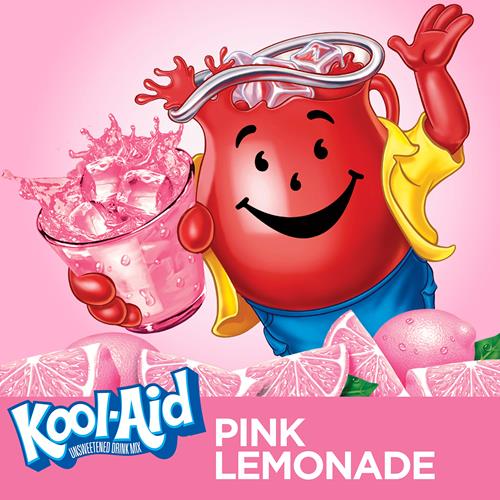 Kool-Aid Unsweetened Caffiene Free Pink Lemonade Zero Calories Powdered Drink Mix 1 Count Pitcher Packet