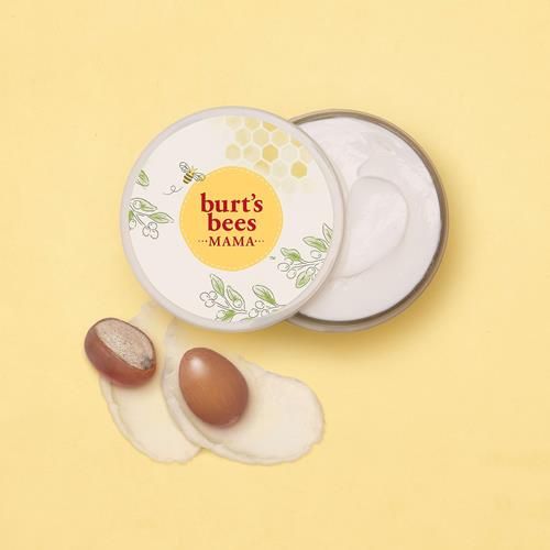 Burts Bees Mama Belly Butter Stretch Mark Cream For Pregnancy Massages Body & Reduces Scar Appearance, Prenatal & Postnatal Tummy Skin Care, Shea Butter & Vitamin E Rich Formula, 6.5 Oz Tub - Pac