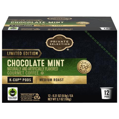Private Selection Chocolate Mint Medium Roast K-Cup Coffee Pods 12 ct