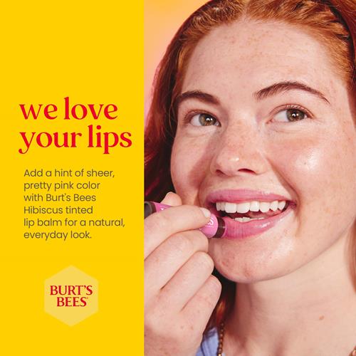 Burts Bees Lip Tint Balm Valentines Day Gifts With Long Lasting 2 In 1 Duo Tinted Balm Formula, Color Infused With Hydrating Shea Butter For A Natural Looking Buildable Finish, Petal Rose (2-Pack