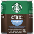 Starbucks Double Shot Espresso, Espresso & Cream Light, Coffee Drink (4 Count, 6.5 Fl Oz Each)